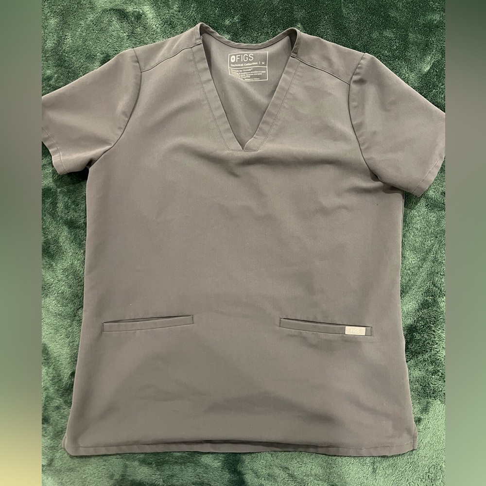 Charcoal grey scrub top